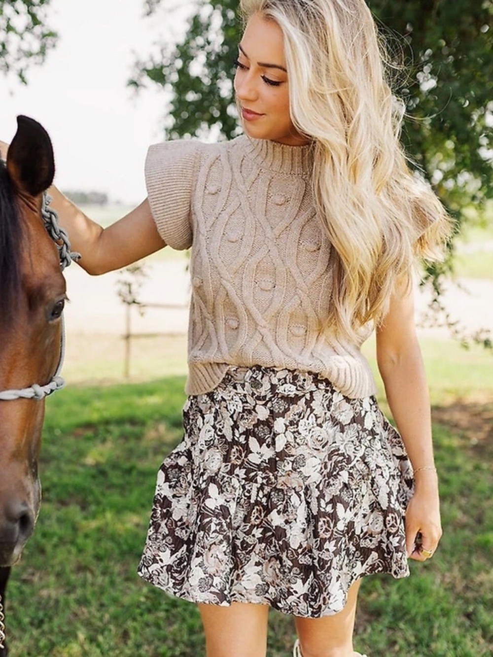 J.Marie Bridget Jacquard Floral Print Mini Skirt